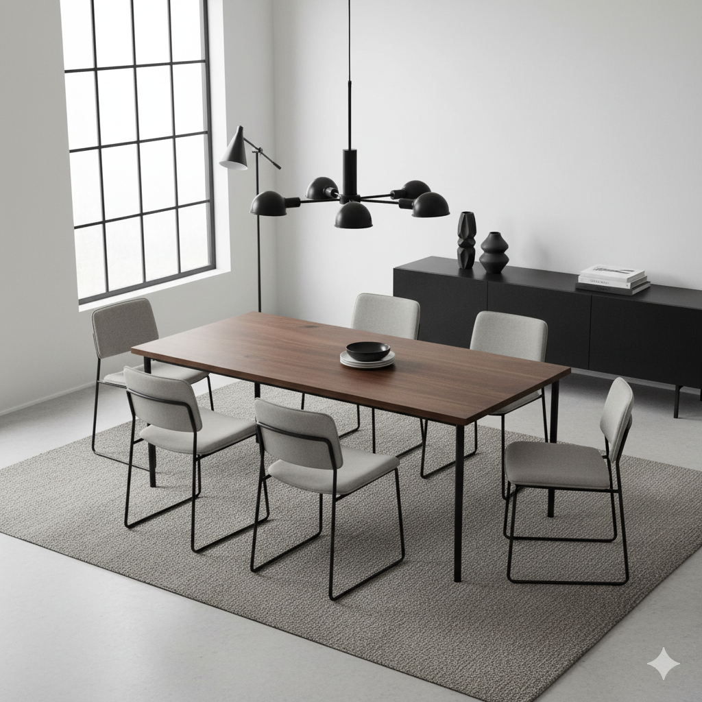 Artefacto decorativo de techo Benson en color negro