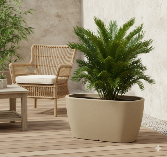 MACETA "ANDALUZ" 80 X 40CM. BEIGE