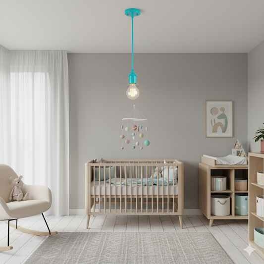 Artefacto Colgante Decorativo RAINBOW - CELESTE: Un Toque de Frescura y Alegría