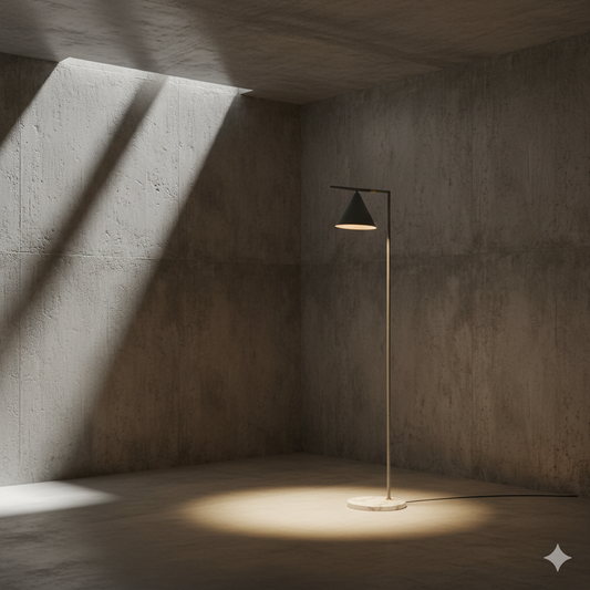 ARTEFACTO DECORATIVO DE PIE STELLA CON BASE DE MARMOL BLANCA