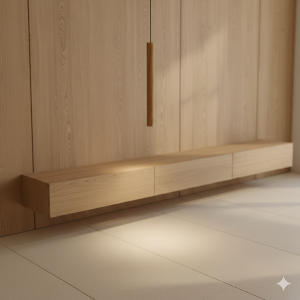 Colgante Decorativo Hollywood Long - Acabado Roble: Calidez Natural, Diseño Moderno