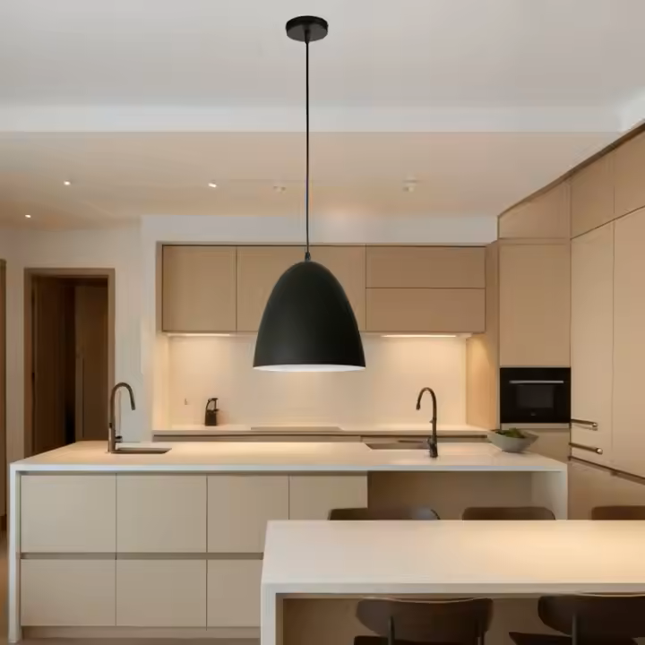 Colgante Campana Aluminio Negro 1xE27