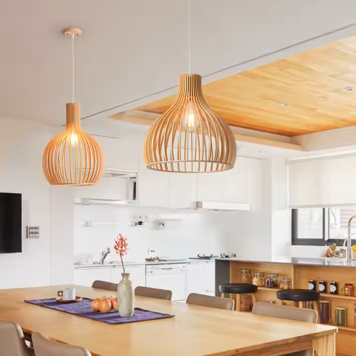 Colgante Campana Madera Varillas