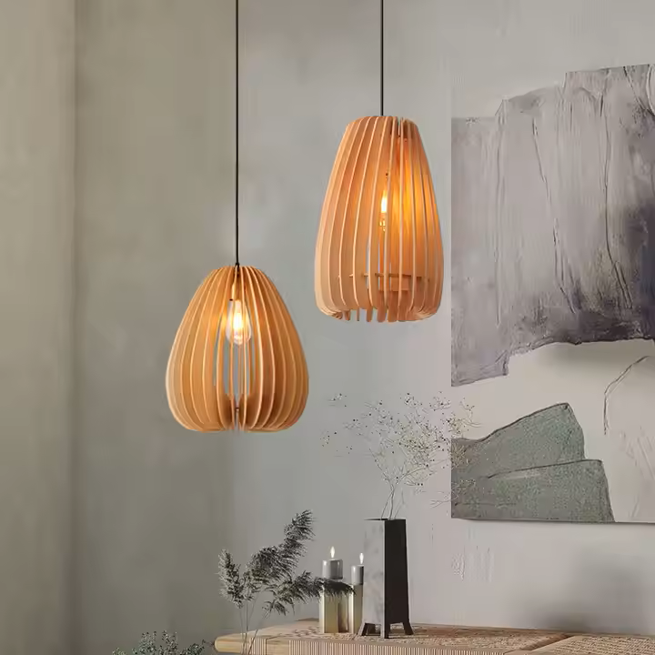 Colgante Madera "Varillas" 31cm