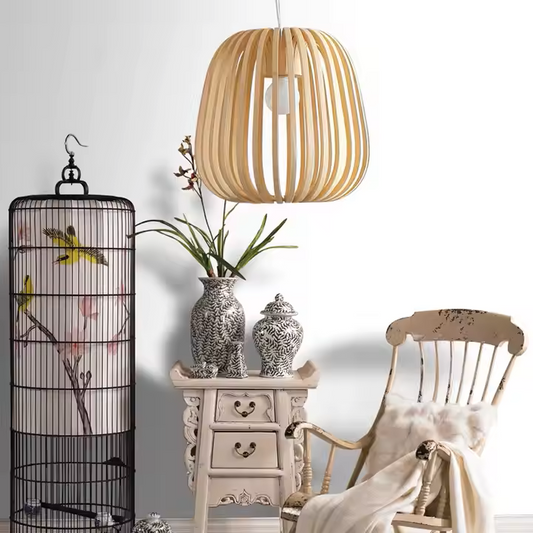 Colgante Madera "Varillas" 31cm