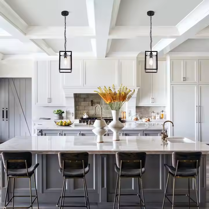 Colgante Tipo Farol Metal Negro E27