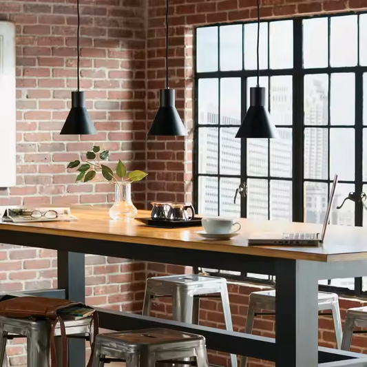 Colgante Cónico Metal Negro/Cobre 1xE27