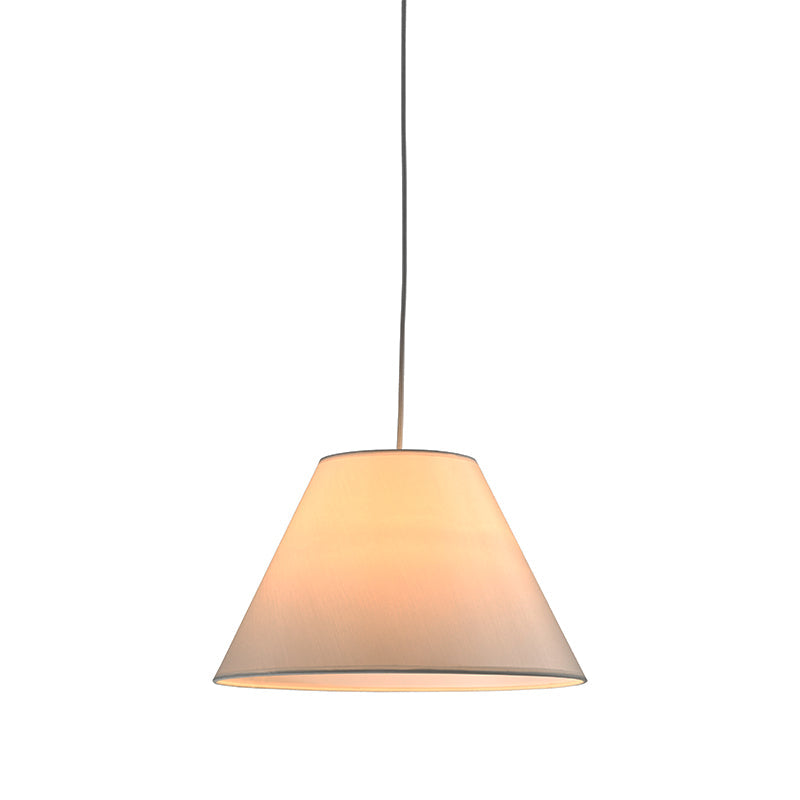 1 COLGANTE PANTALLA TELA BLANCO 1XE27 Ø420MM YADI