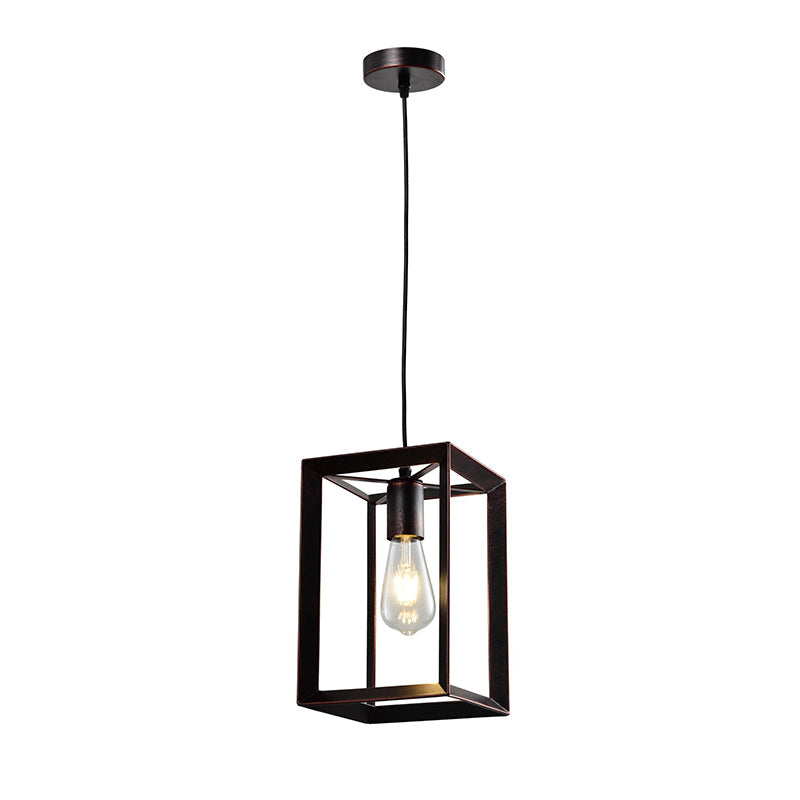 1 COLGANTE TIPO FAROL METAL NEGRO E27 180X180X280MM F YADI C