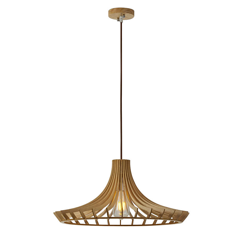 1 COLGANTE MADERA "VARILLAS" E27 Ø500MM ALTURA250MM WYADI