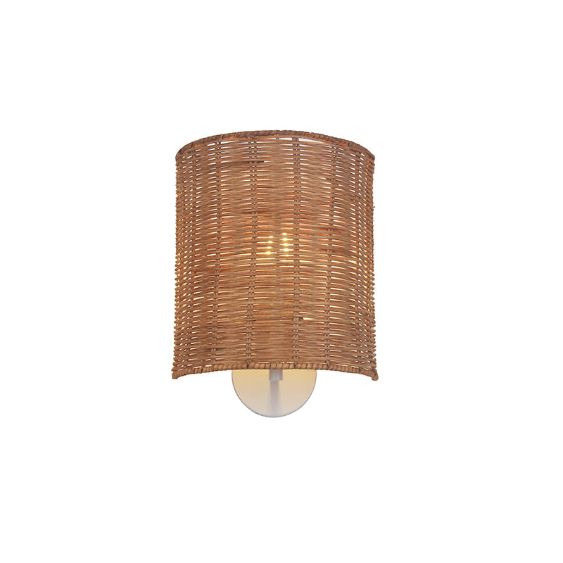 1 APLIQUE PARED PANTALLA RATTAN 1XE27 Ø200X250MM YADI