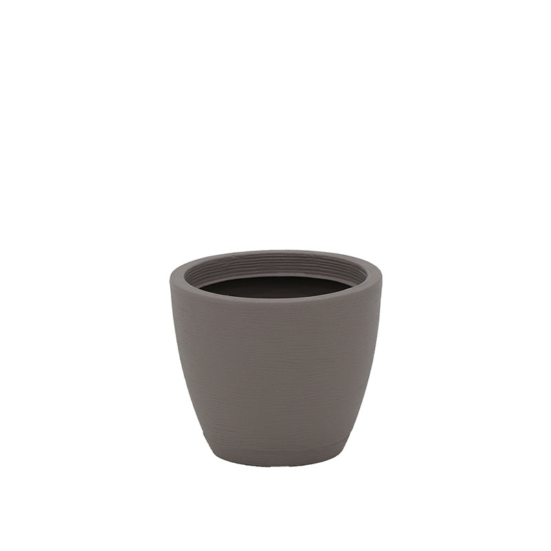 MACETA "ASTECA" Ø28,5 X 24CM. CEMENTO C/ PLATO