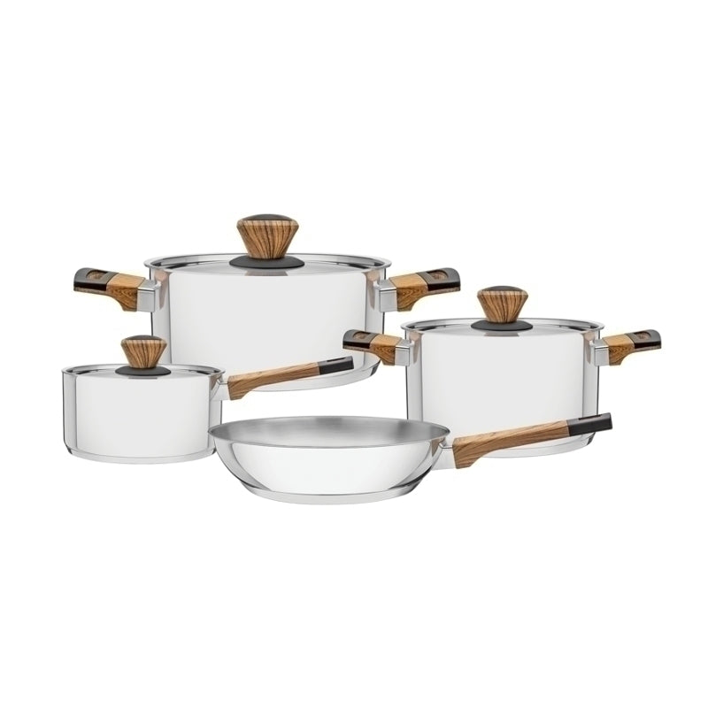 JUEGO OLLAS 4 PIEZAS BAQUELITA MADERA "BRAVA"