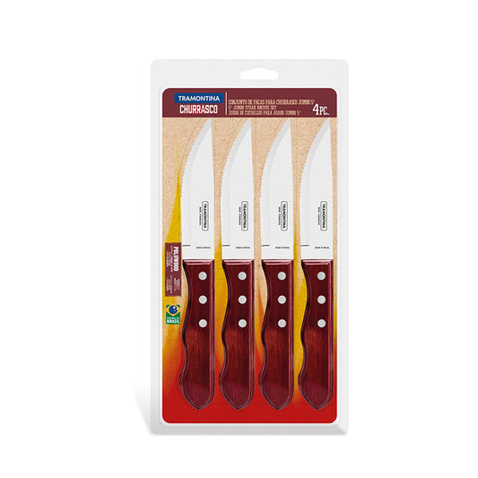 CUCHILLO JUMBO ASADO 4 PIEZAS "CHURRASCO"