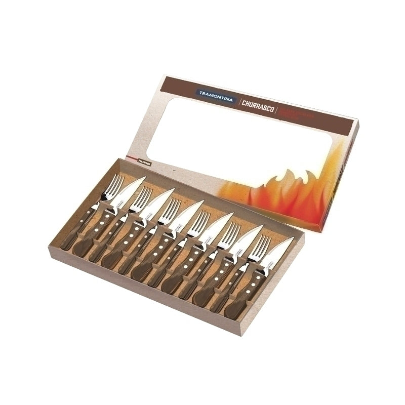 JUEGO JUMBO OSCURO P/ ASADO 12 PZAS "CHURRASCO"