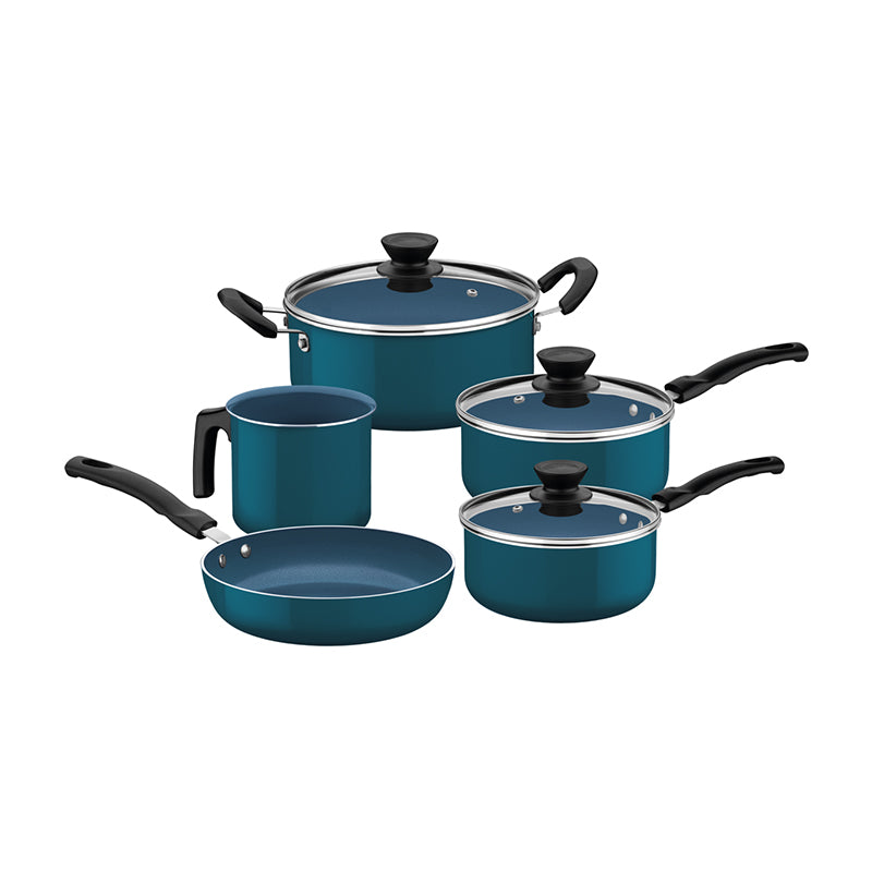 BATERIA DE COCINA AZUL 5 PIEZAS "EVORA"