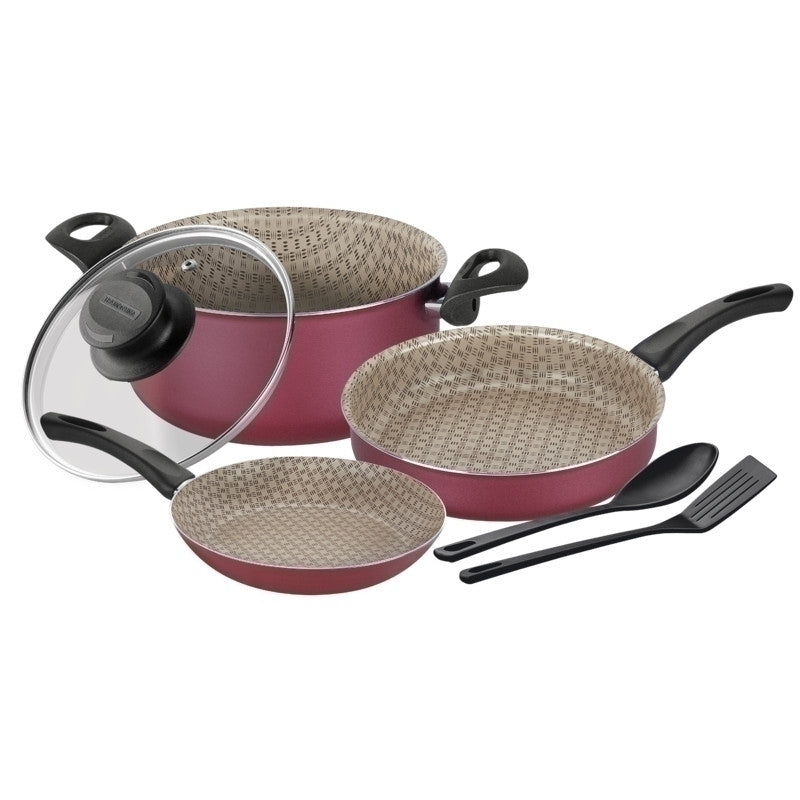 JUEGO BATERIA COCINA ROJO 6 PZAS. "PARIS"