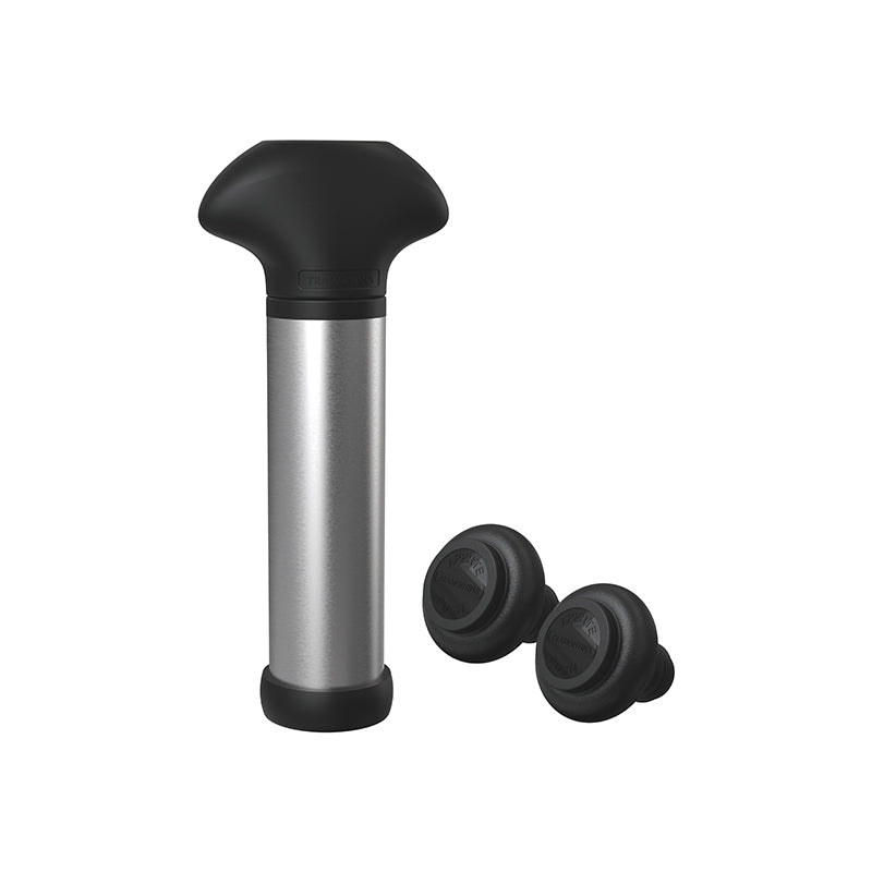 BOMBA DE VACIO Y 2 TAPAS P/ VINO "HARMONIZA"