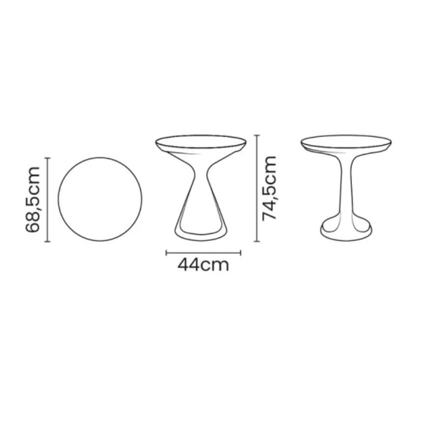 Mesa de Centro Redonda "Flut" – Grafito