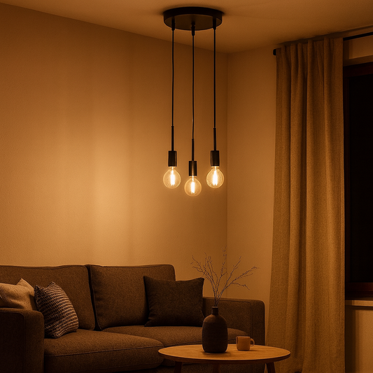 ARTEFACTO COLGANTE DECORATIVO NUR X3 - NEGRO