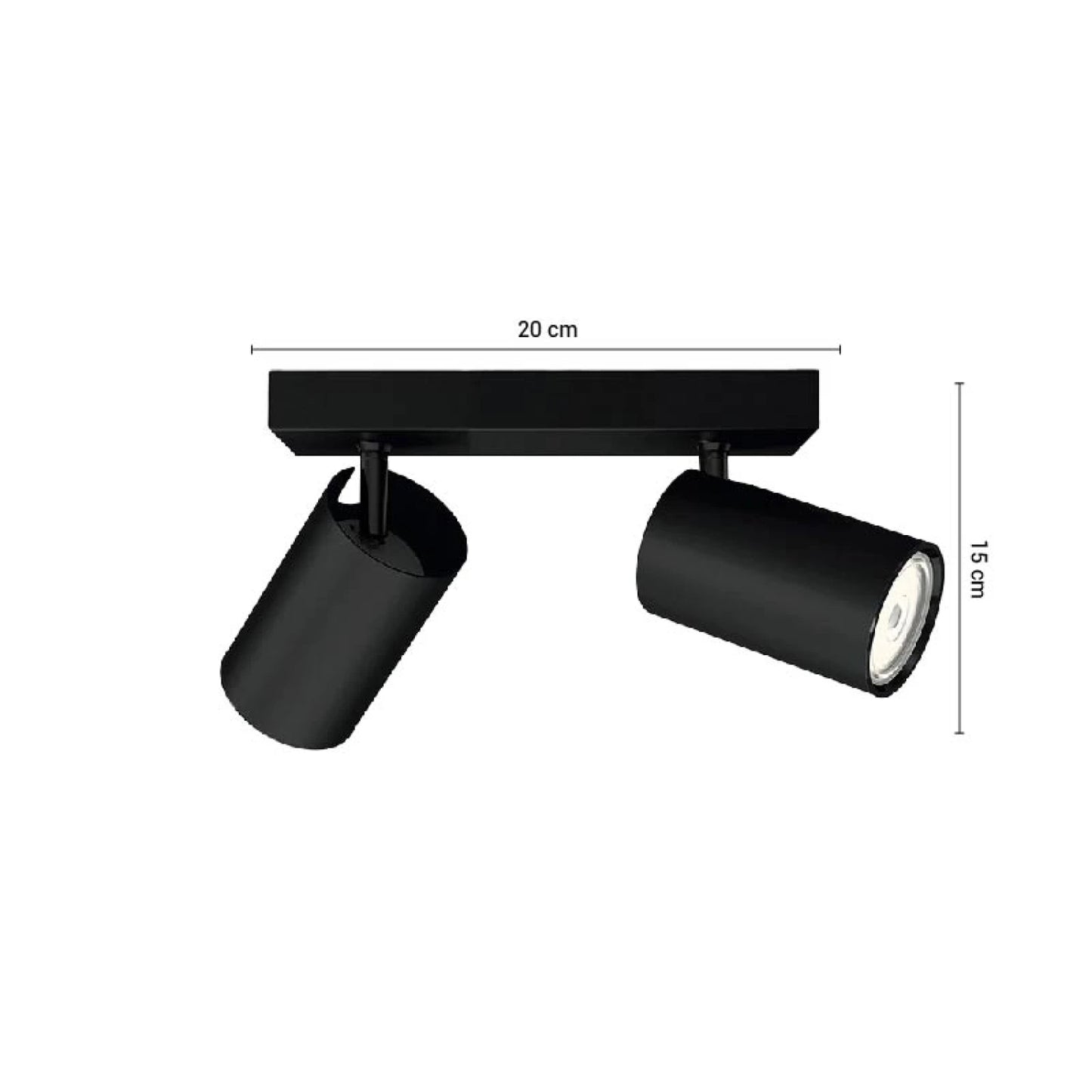 ARTEFACTO LETICIA ADOSAR ORIENTABLE (X2) - NEGRA
