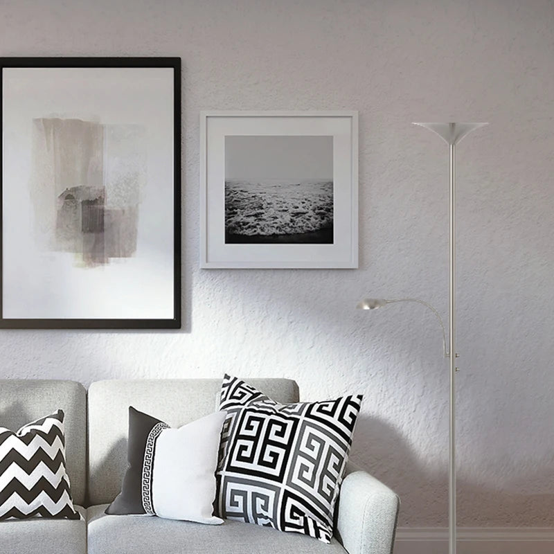 ARTEFACTO DECORATIVO DE PIE HARRY SATIN NIQUEL