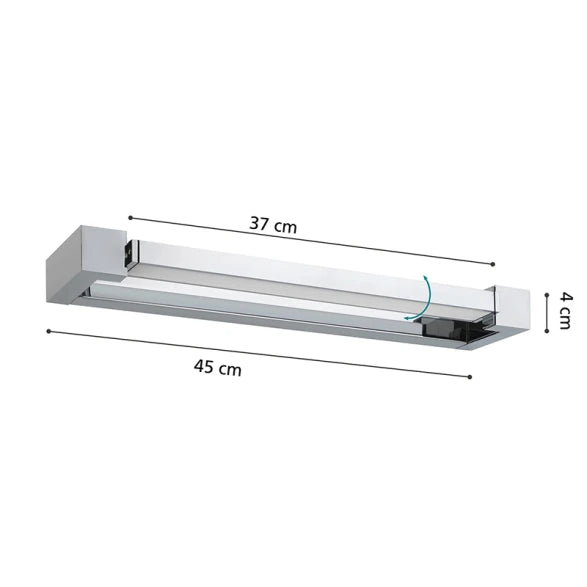 Aplique LED Cromo 9W  neutra 4000K