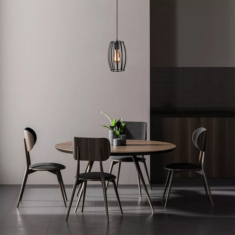 ARTEFACTO COLGANTE DECORATIVO BARRIL - NEGRO