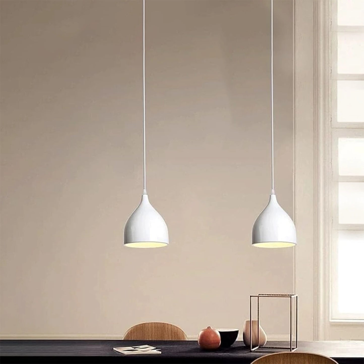 ARTEFACTO COLGANTE DECORATIVO BELMONT - BLANCO