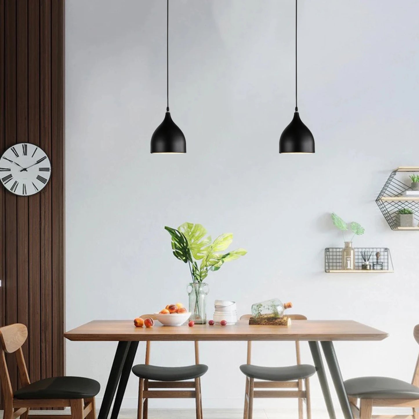 Lámpara Colgante Estilo Industrial – Negra