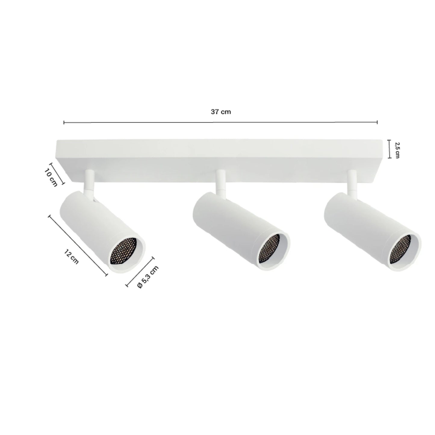 ARTEFACTO LONG LETICIA ADOSAR ORIENTABLE (X3) - BLANCO