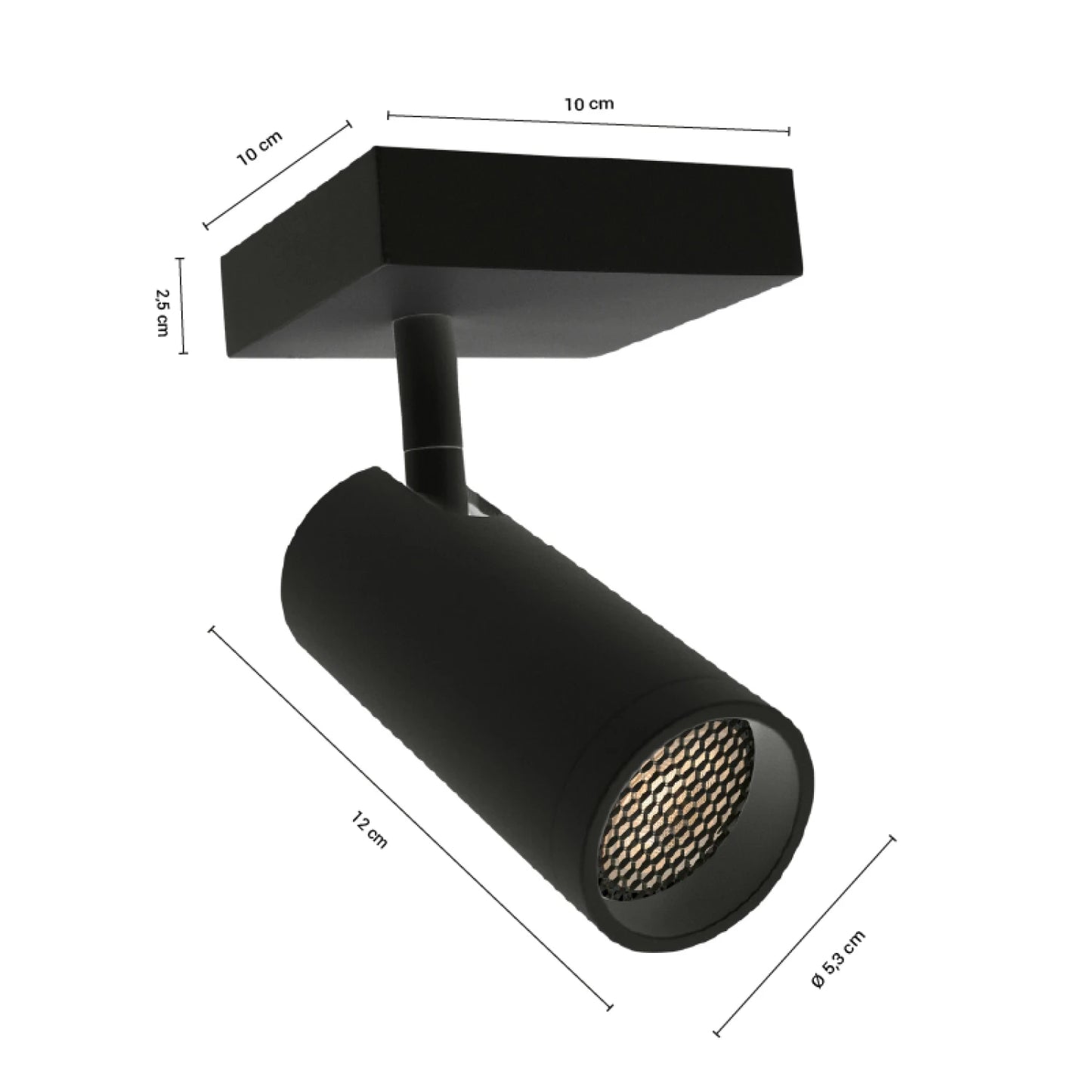 ARTEFACTO LONG LETICIA SQUARE ADOSAR ORIENTABLE - NEGRO