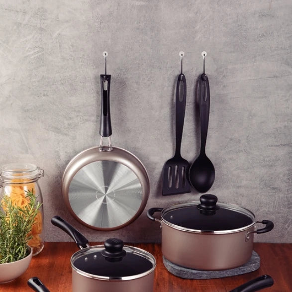 BATERIA COCINA 7 PZAS. CHAMPAGNE "S. COOKING"