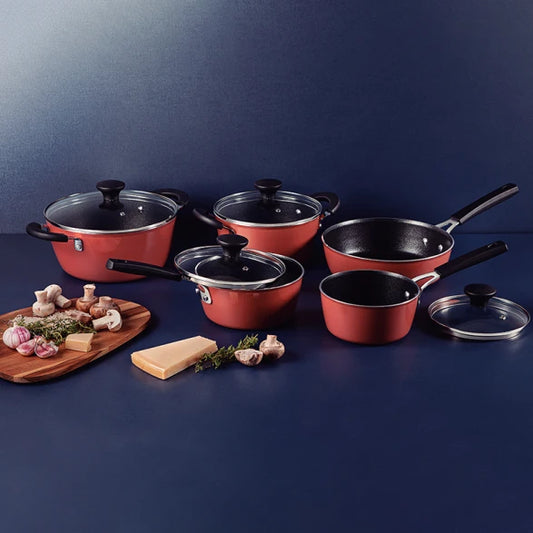 BATERIA DE COCINA COBRE ROSA 5 PIEZAS "GLENZ"