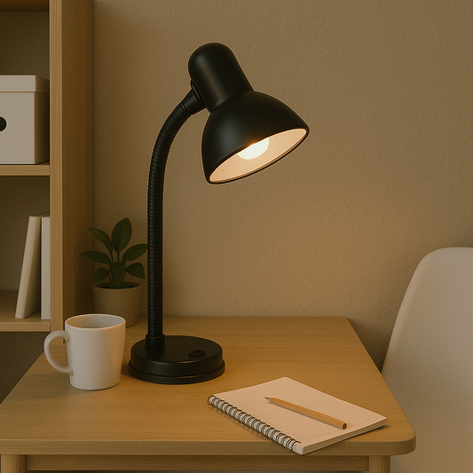 Portátil de Mesa Base Negra 1xE27 "Basic"