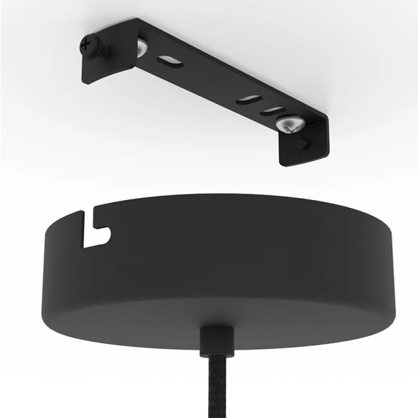 Colgante Acero Negro Varillas Madera