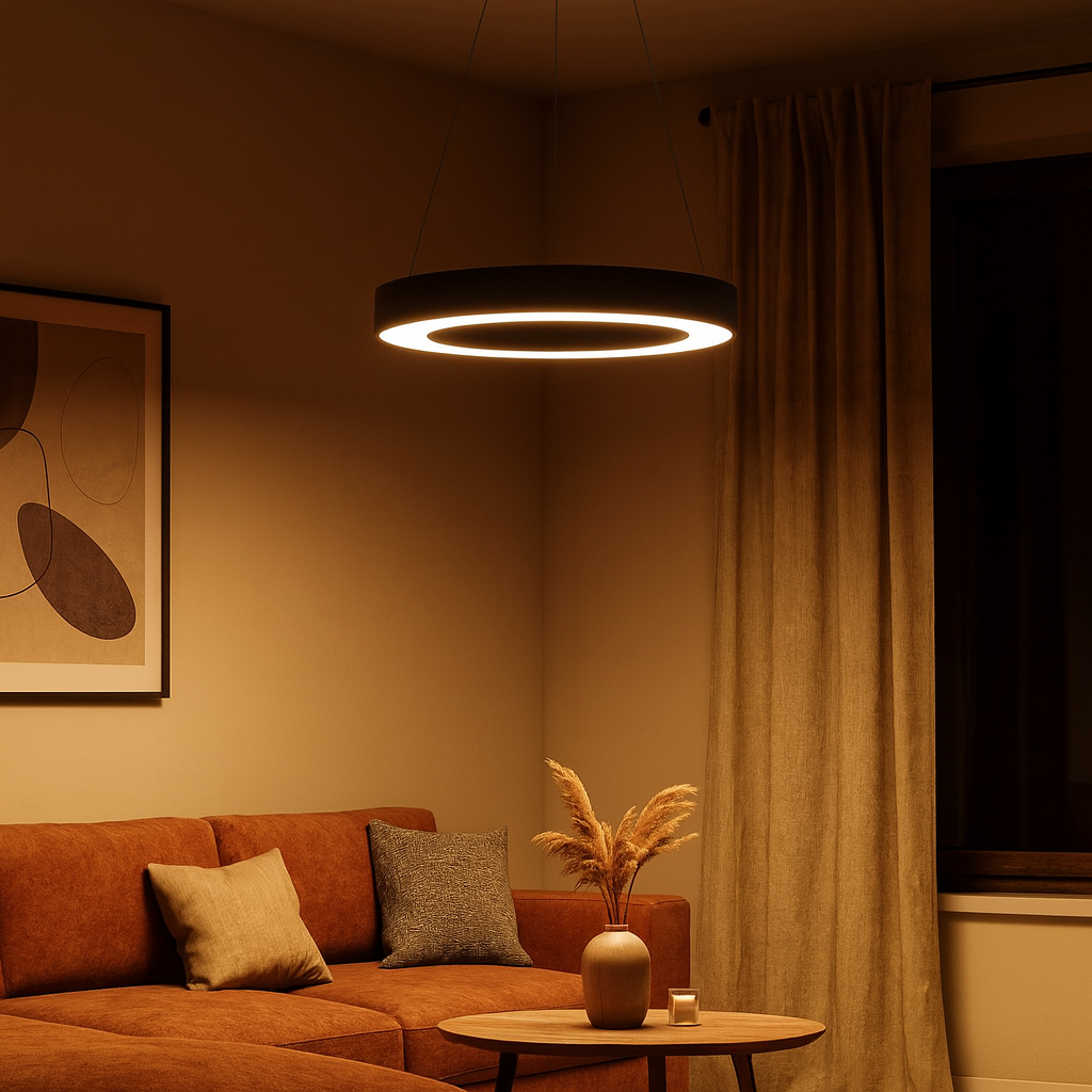 Colgante LED Zurich IV Ø150cm en color negro