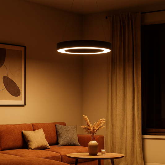 Colgante LED Zurich IV Ø150cm en color negro