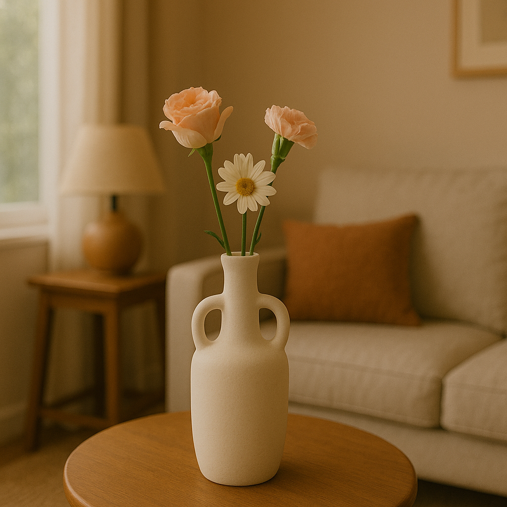 FLORERO CERAMICA RUSTICA 13X12X33 JARRON