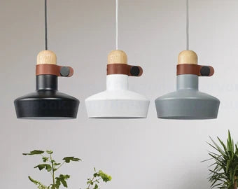 Colgante Campana Metal Negro/Madera