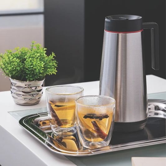 JUEGO 2 VASOS VIDRIO DOBLE P/ TE O CAPPUCINO