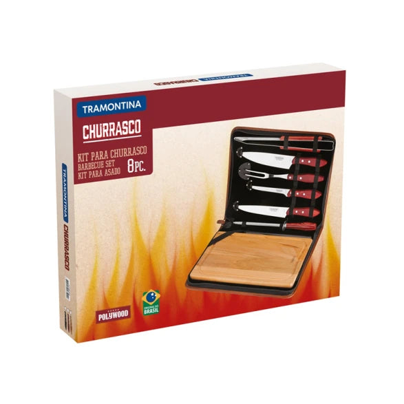 JUEGO PARA ASADO 8 PIEZAS EN ESTUCHE "CHURRASCO"