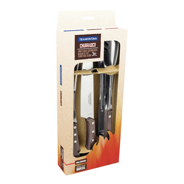 JUEGO PARA ASADO 3 PZAS. "CHURRASCO"