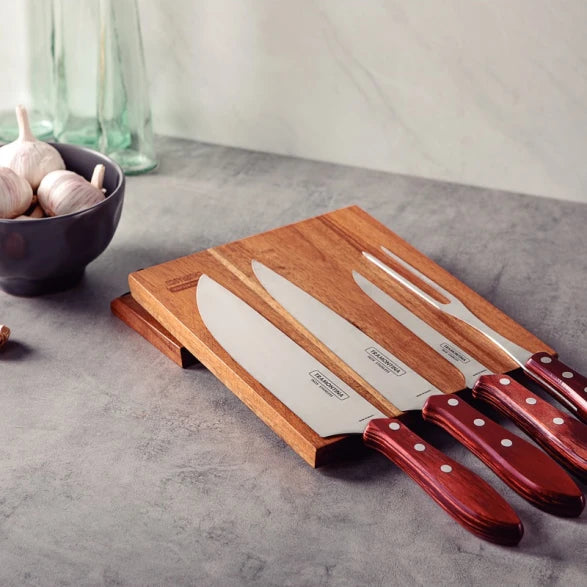 JUEGO PARA ASADO 5 PIEZAS, SOPORTE MAGNETICO