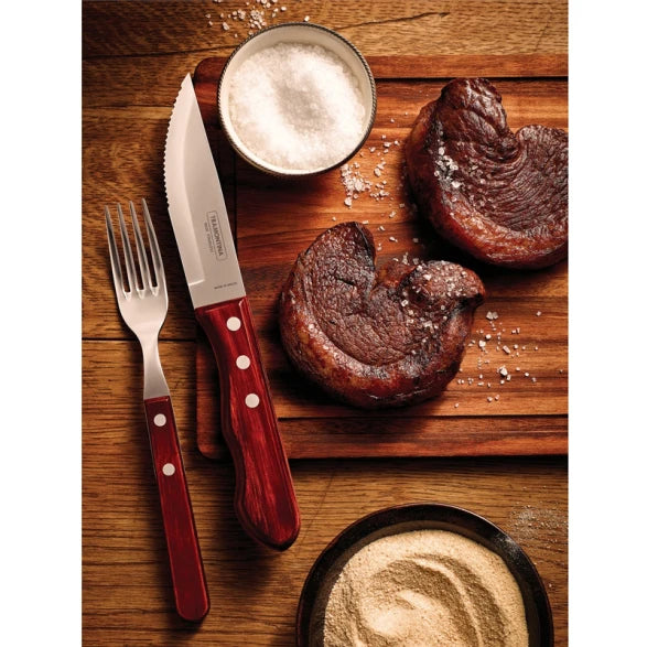 JUEGO ASADO JUMBO ROJO 12 PIEZAS "CHURRASCO"