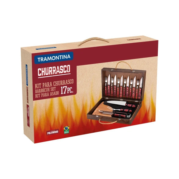 JUEGO PARA ASADO 17 PIEZAS "CHURRASCO"