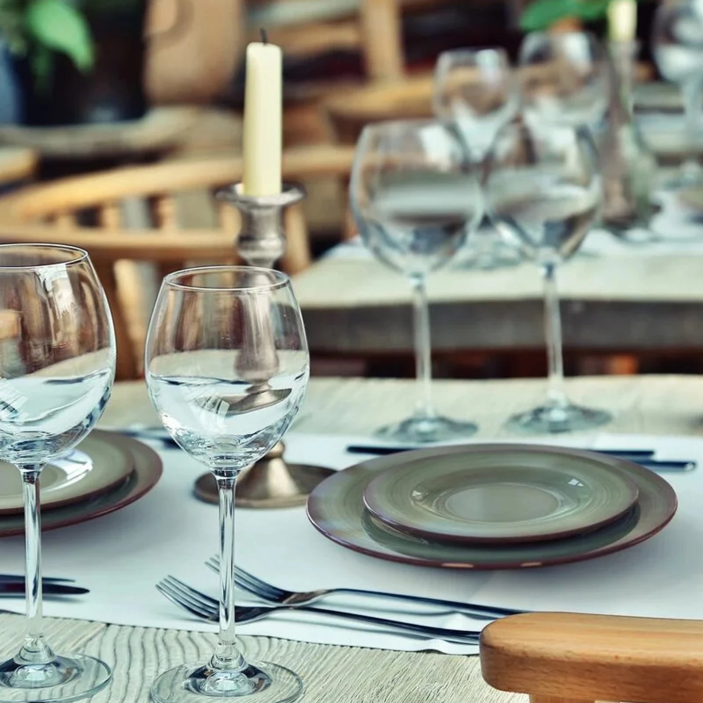 JUEGO PLATOS RUSTICO PORCELANA VERDE