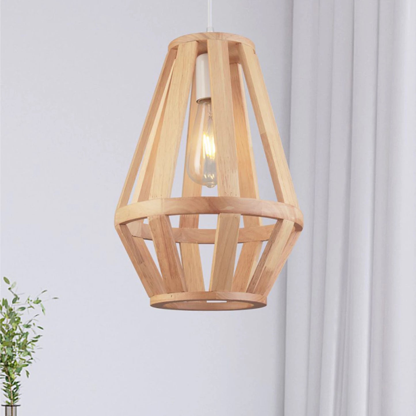 Colgante Madera "Varillas" 24,5cm