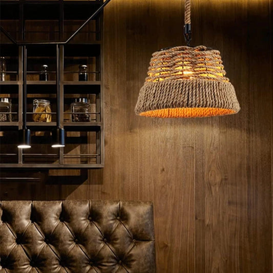 Colgante Cónico Metal y Cuerda