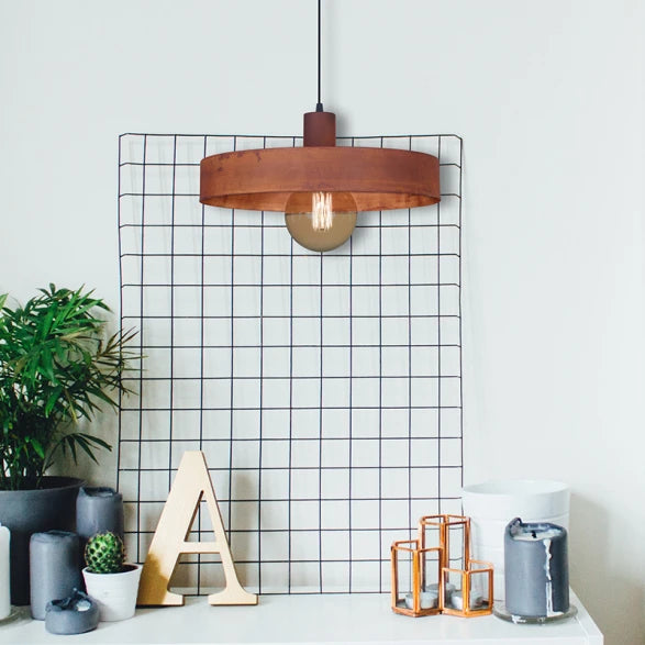 Colgante Pantalla Metal Óxido 1xE27 400mm